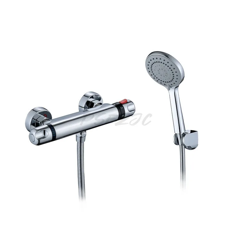 

Simple Shower Head Set Solar Temperature Control Valve Household Faucet Body Copper Constant Temperature Mixing Valve