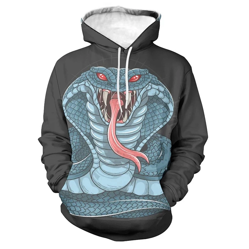 

Men Hoodie Toxic Snake Cobra Graphic Hoodie For Men Clothing 3D Print Sweatshirts Casual Harajuku Fashion Y2k Pullover Tops