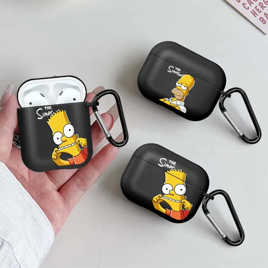 Niedliche, lustige Simpson-Kopfhörerhüllen für Airpods 4 1 Pro2 2 Pro Pro3 3