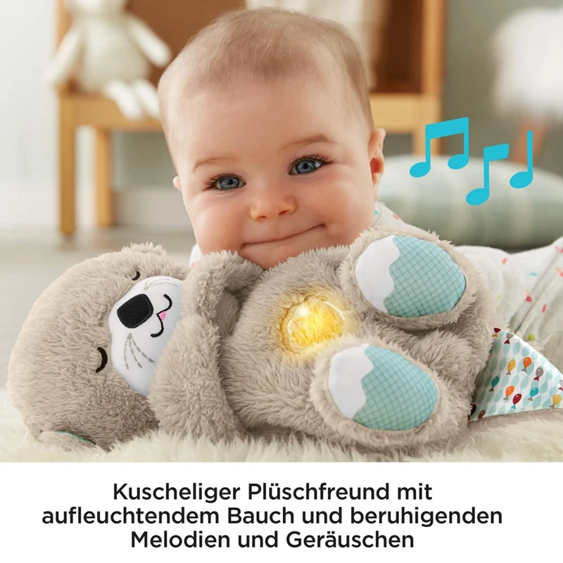 Baby Sound Maschine beruhigen 'n Kuscheln Otter tragbare Plüsch Babys pielzeug mit sensorischen Details Musik Lichter hohe Qualität