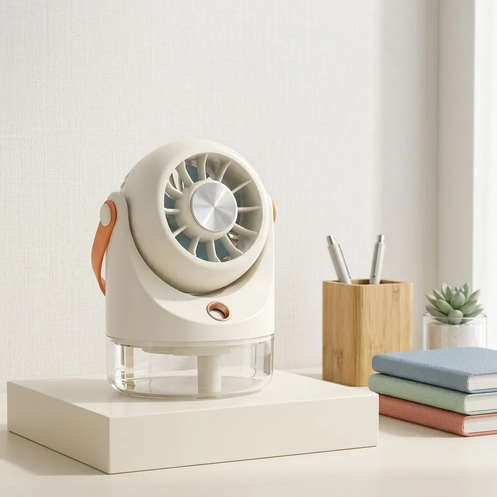 USB Mist Fan Portable Desktop Spray Cooler With Touch Control For Indoor Outdoor Camping Travel Air Circulation Plastic