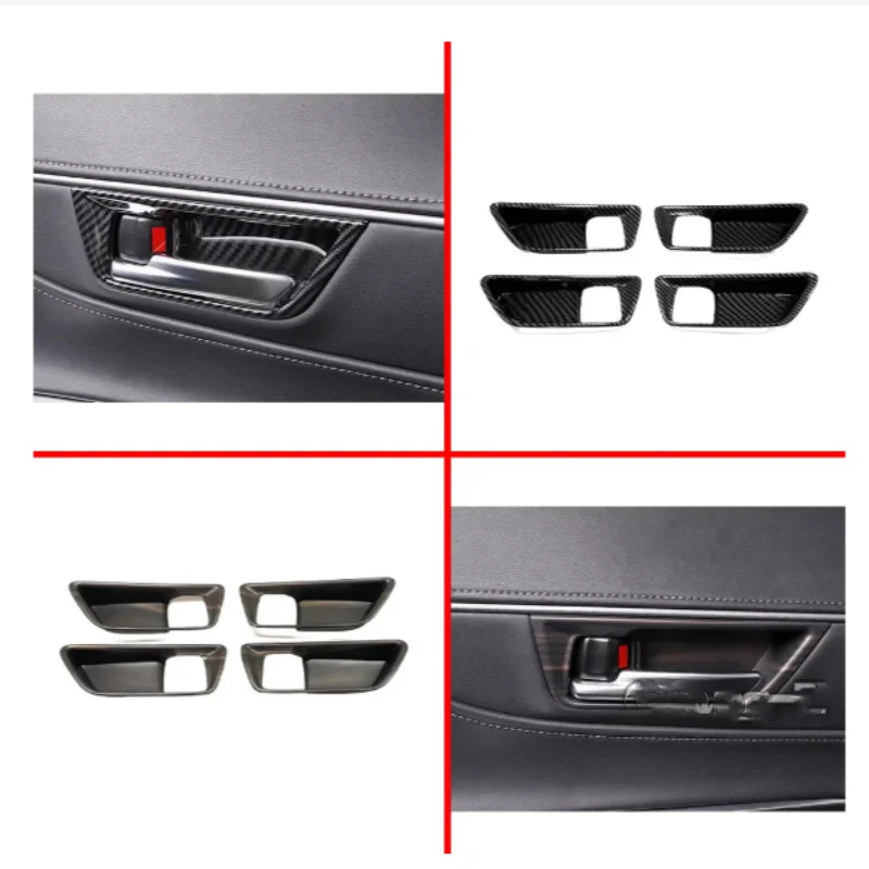 

For Toyota Venza/Harrier 2021 2022 2023 2024 /ABS Armrest Handle Inner Door Bowl Sticker Frame Interior Accessories