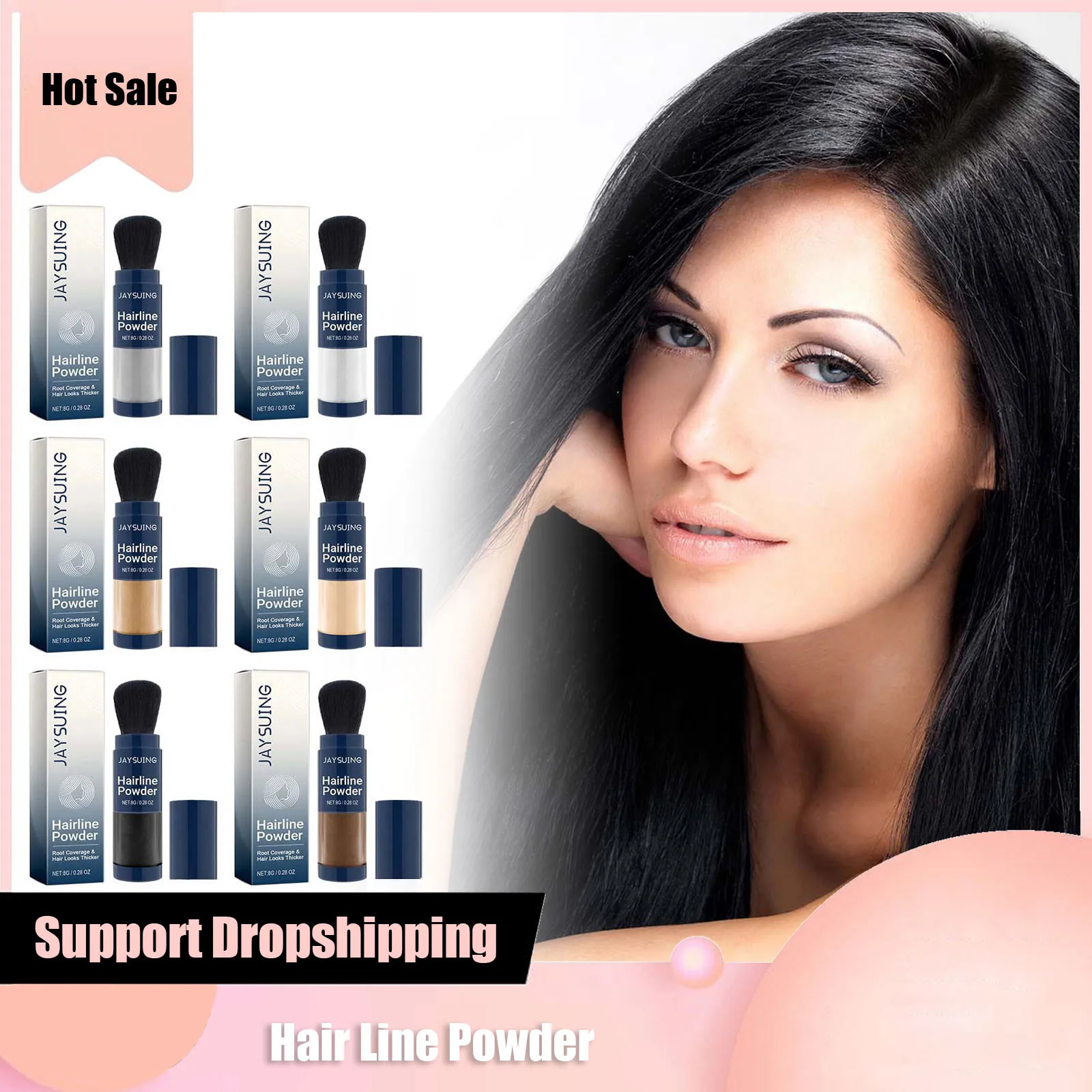 Hair Line Powder Instantly Black Brown Roots Cover Fluffy Volumizing Hair Concealer Waterproof Oil Control Repair Hair Shadow