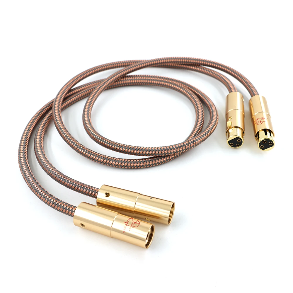 

Hi-End Accuphase 40th Anniversary Edition 3 Pins XLR Interconnect Cable Hifi Signal Cable With Rhodium Plated XLR Plug