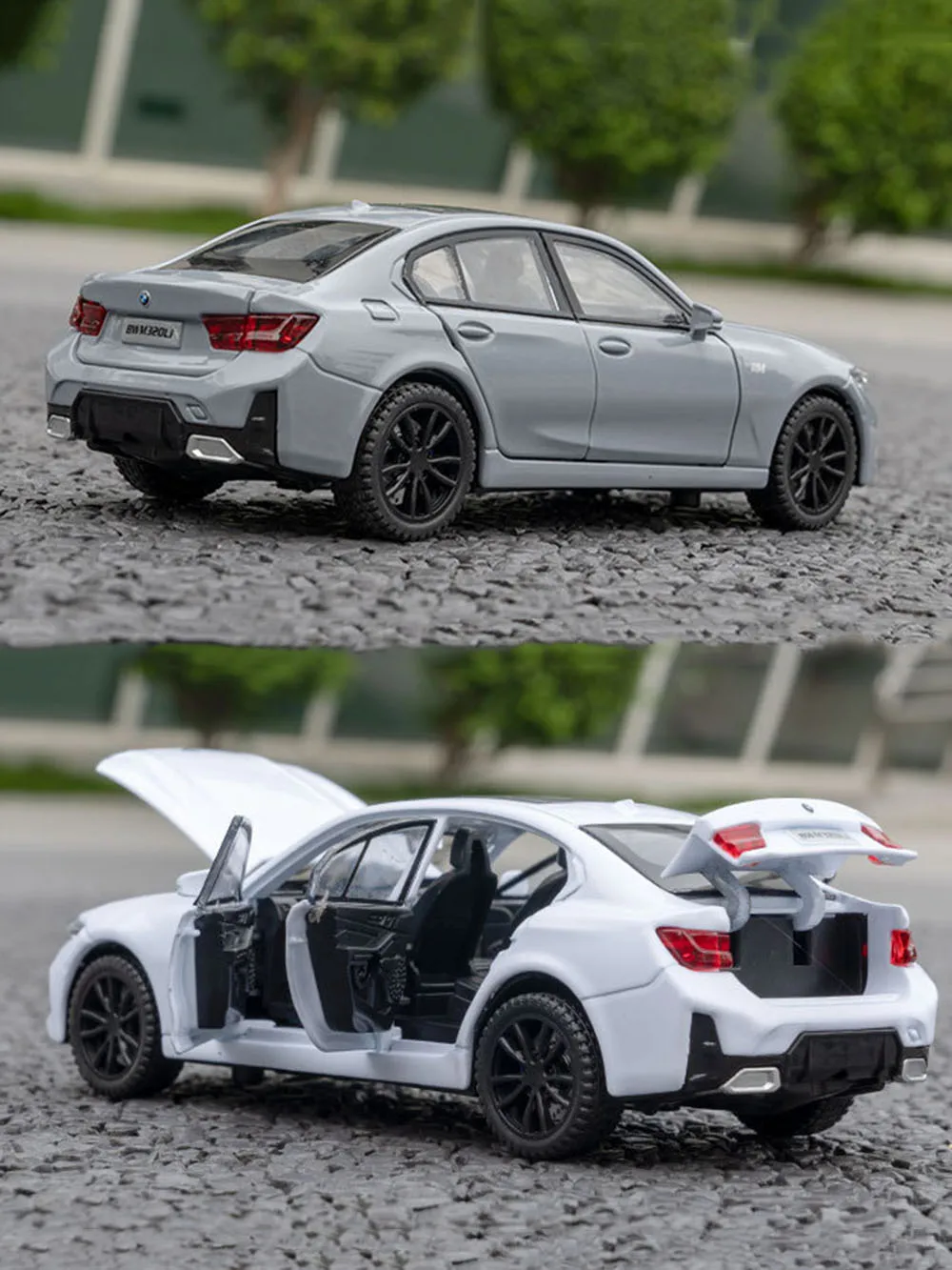 1:32 M4 320I Simulation Auto Modell Spielzeug Metall Diecast Türen Geöffnet Sound Licht Zurückziehen Gummi Reifen Ornament Fahrzeuge für Kinder – Detail 18