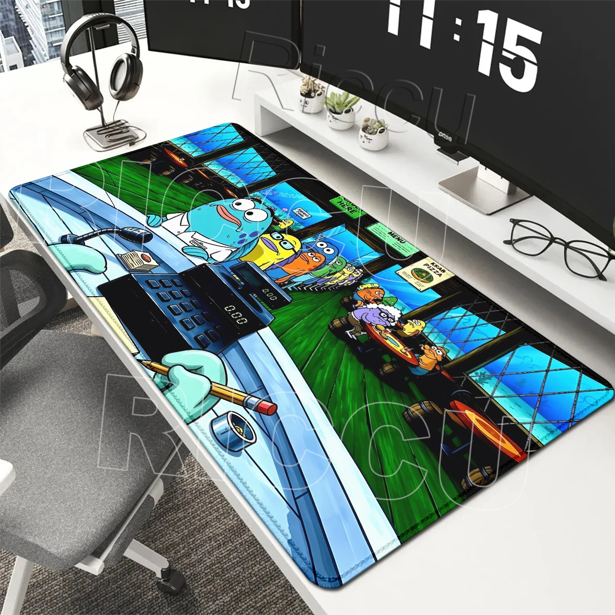 ‌Mouse Pads Anime S-SpongeBob SquarePants Pattern Extended Kawaii Anti-slip Desk Carpet PC Gamer Gaming Offices Accessories Pads