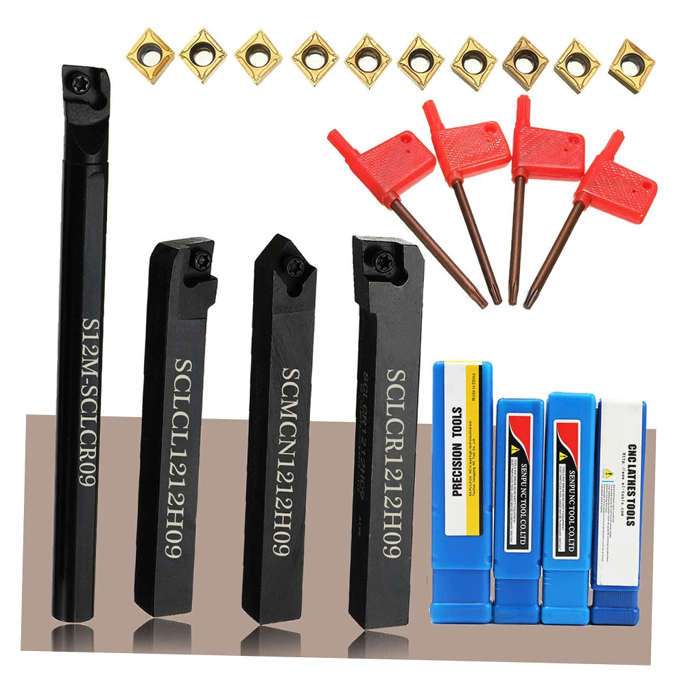 

Lathe Turning Tool Holder + CCMT09T304 Carbide Inserts + T15 Wrench Lathe Turning Tool Holder Lathe Turning Tool T15 Wrench