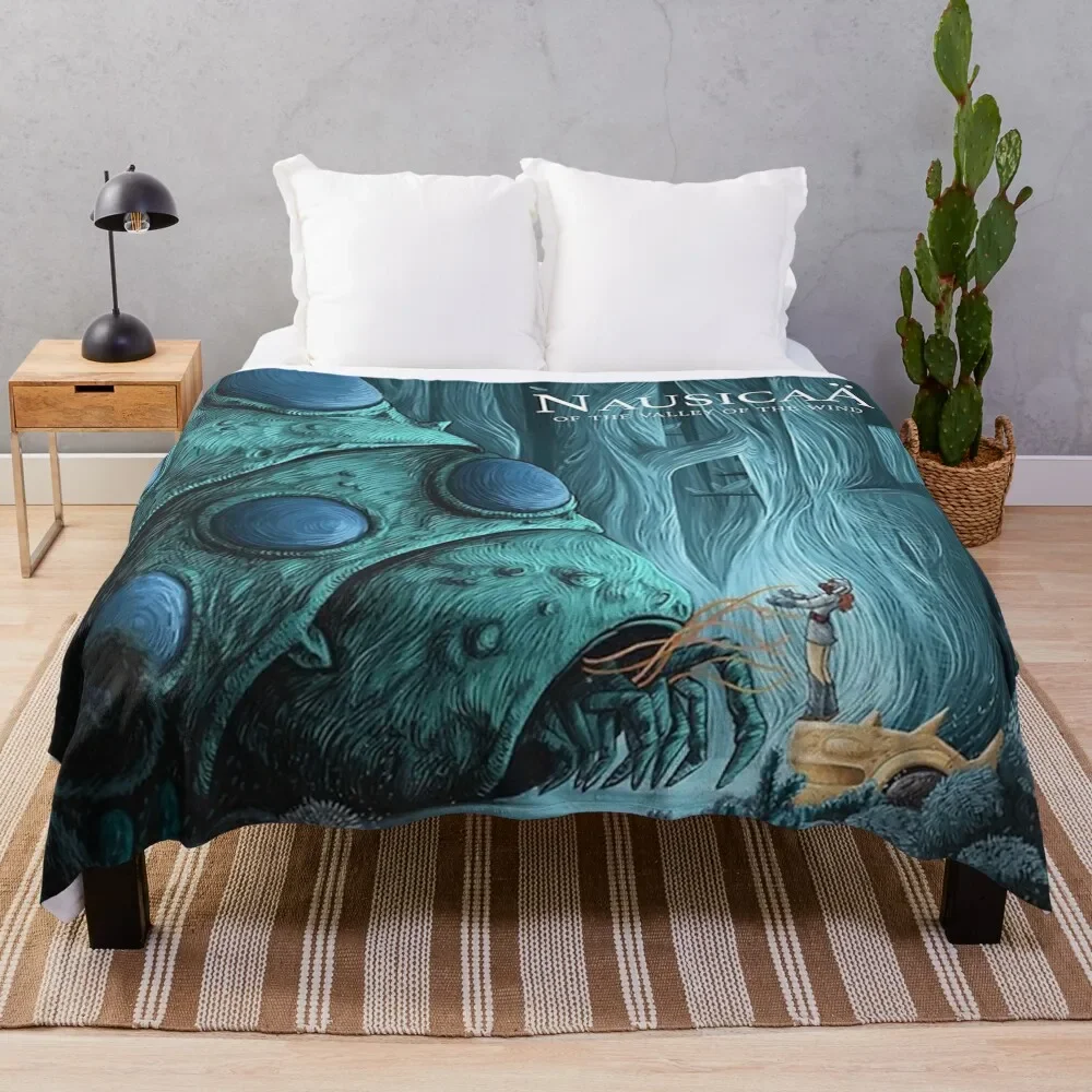 

Nausica of the Valley Of The Wind Print Throw Blanket Warm Stuffeds blankets and throws Blankets