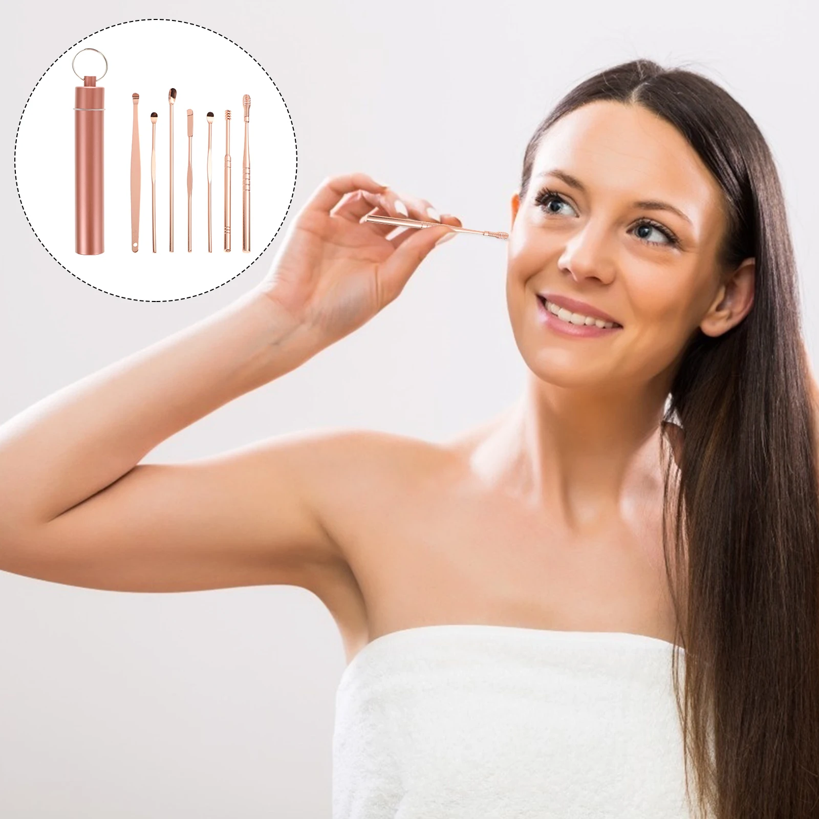 

7-шт. Костюм для ушей из нержавеющей стали. Изысканные чистящие средства для ушной серы. Нескользящая чистка наконечников для удаления.