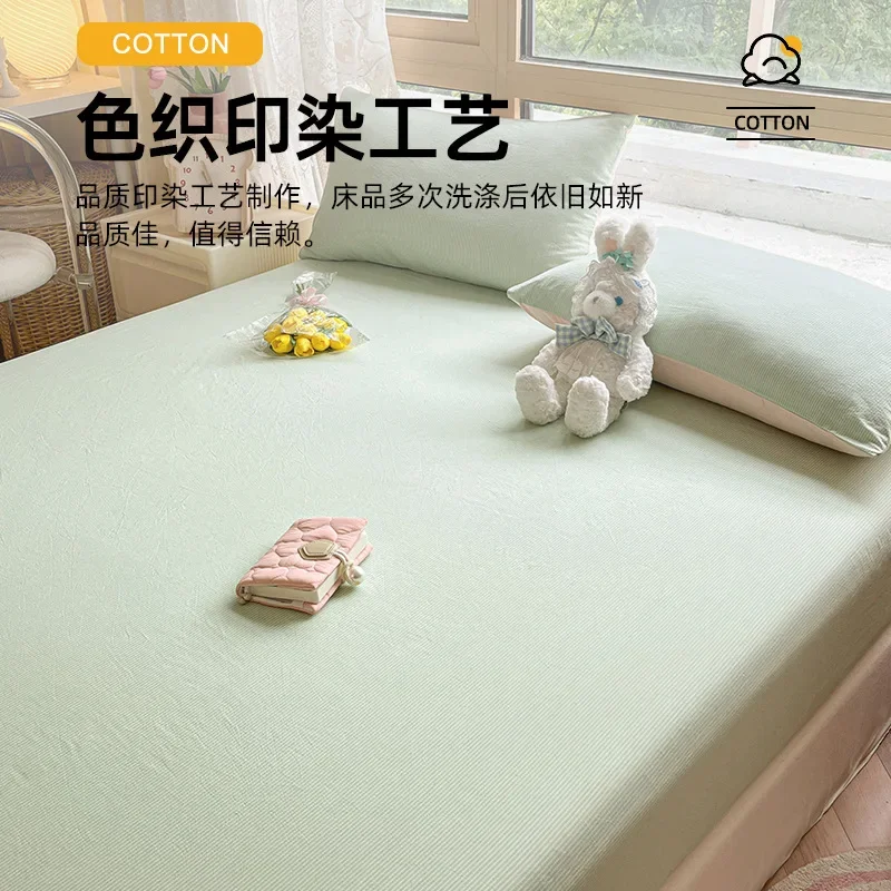 new pure cotton mattress single-piece cotton sheet bedspread three-piece summer all-inclusive bed cover mattress protectivecover