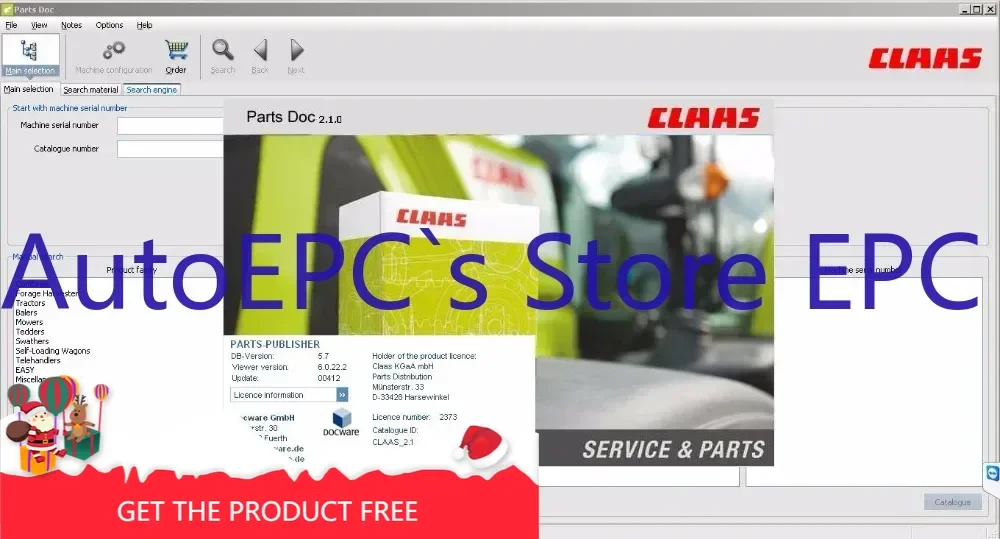 

AutoEPC для Doc 2.2 Parts Claas — сельскохозяйственный 869 [02.2025]