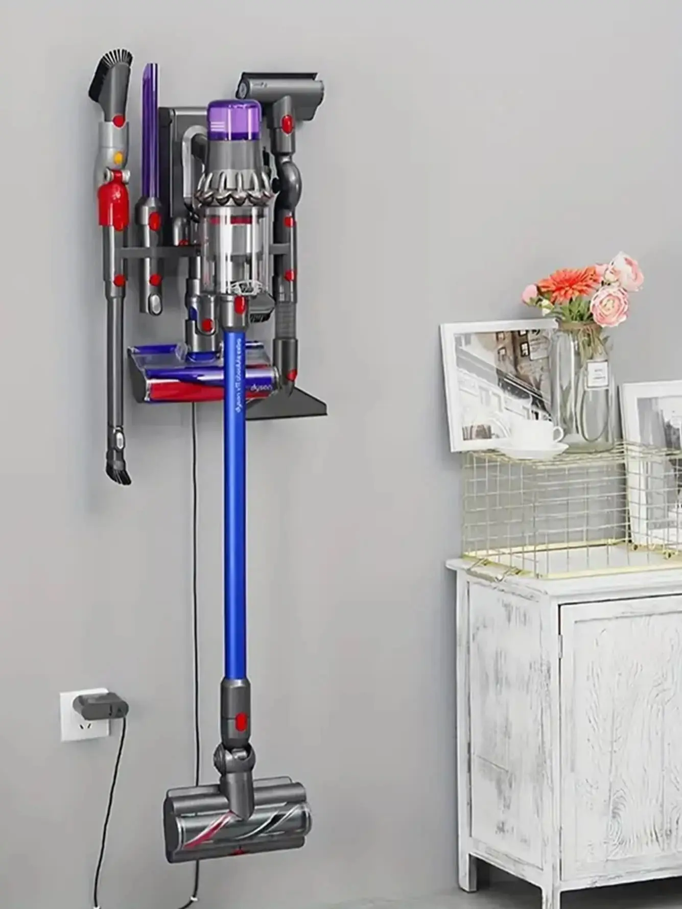 Suitable For Dyson V7 V8 V11 V12 V15 Vacuum Cleaner Head Storage Bracket V10 Lightweight Version Expansion Hanging Mount