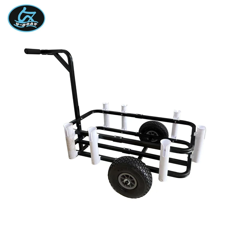 

Collapsible Wagon Beach Wagon Fishing Cart With Fishing Rod Holders Heavy-Duty