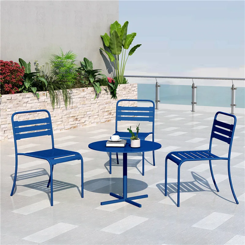 

Modern simple outdoor tables and chairs outdoor open-air wrought iron dining table and chairs combination garden