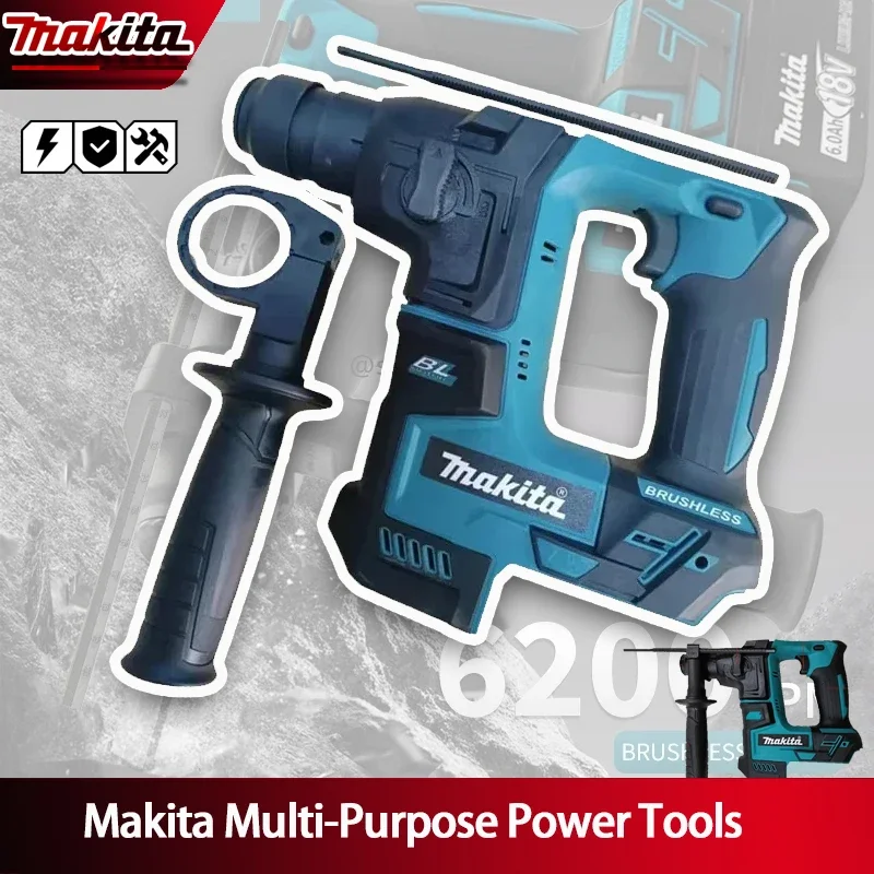 

Бесщеточный аккумуляторный перфоратор Makita 18В, литиевая батарея, беспроводные дрели, электроинструменты Makita 18В
