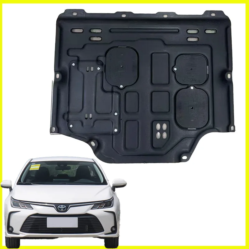 For Toyota COROLLA（Double engine）2019-2024 1.8L Black Under Engine Guard Plate Splash Shield Mud Fender Cover Mudguard Protector