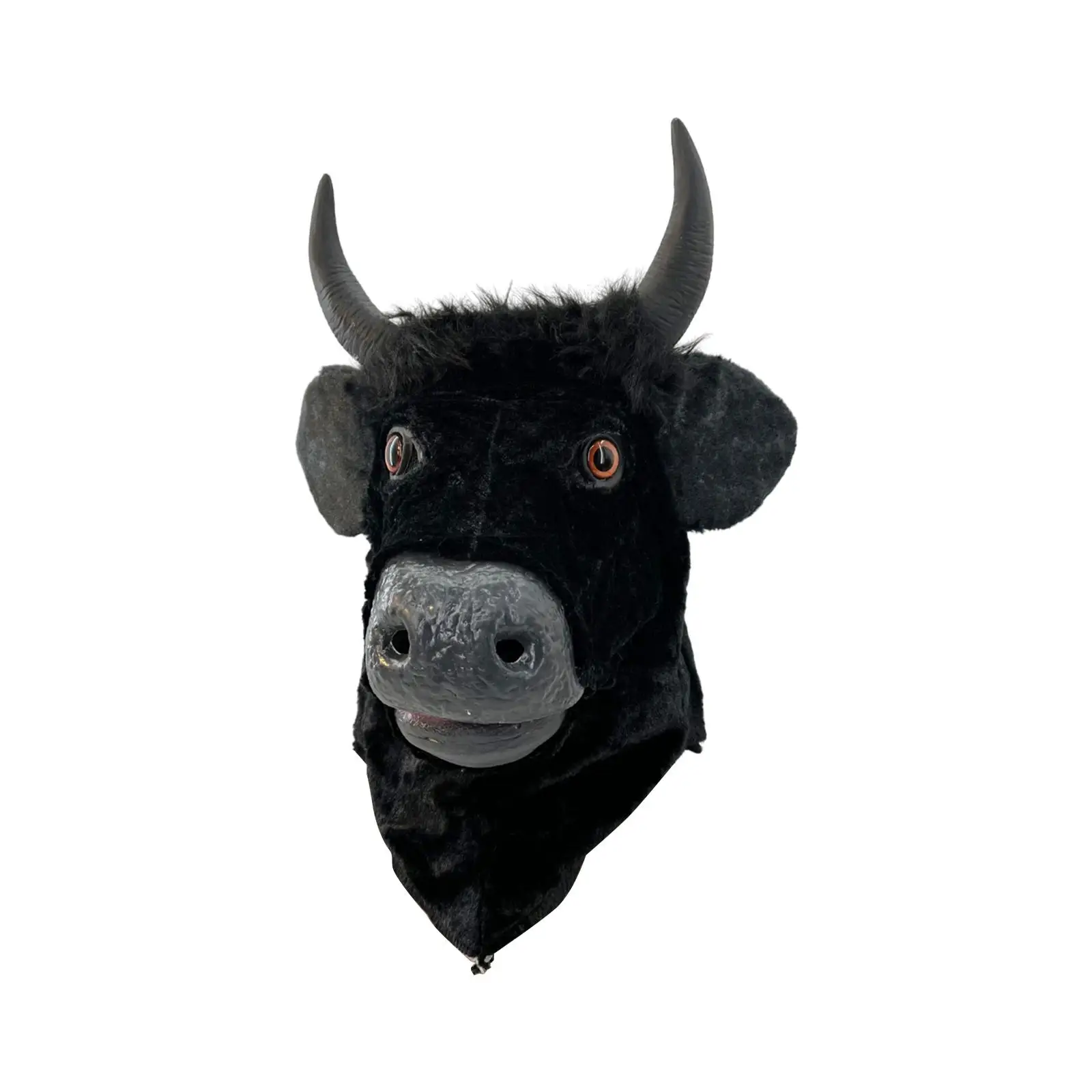 Black Cow Mask Role Play Creative Costume Accessory Headgear for Halloween Stage Performance Birthday Carnival Party Supplies