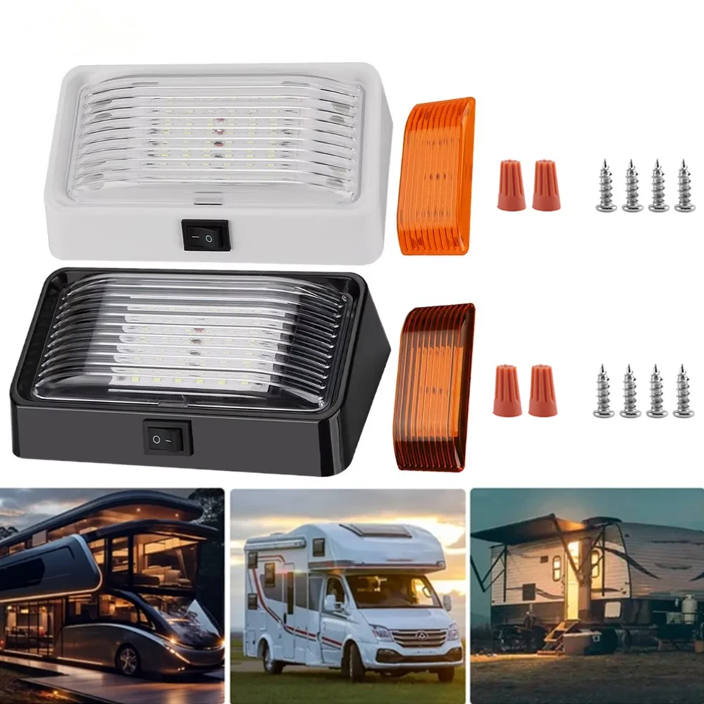 

24LED RV Caravan Light LED Van Ceiling Interior Lighting Walllight Camping Trailer Motorhome Outdoor Porch Lamp 12V Camper
