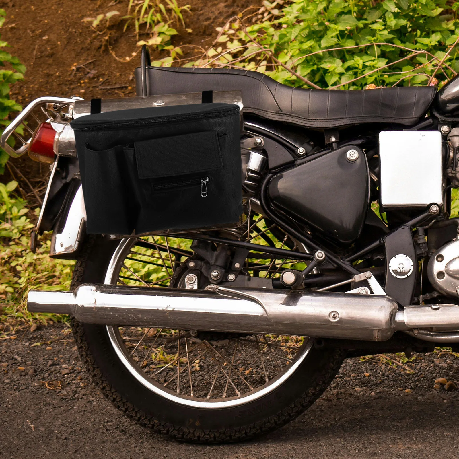 

Multi-Use Motorcycle Storage Bag Large Capacity Waterproof Nylon Hanging Saddle Organizer Tool Bag for Backrest Rear Luggage
