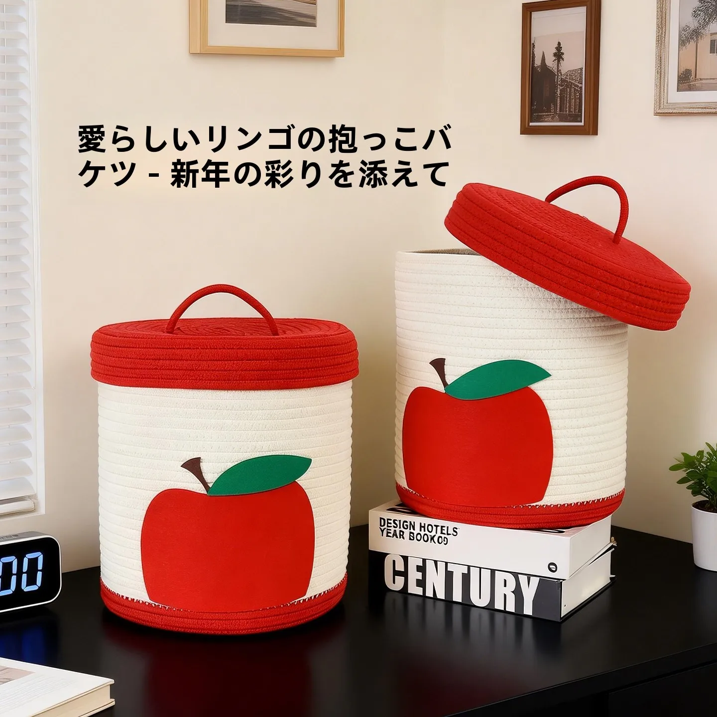 Cotton Thread Storage Basket  Snack Miscellaneous Items Storage Box Bedroom Toy Covered Dirty Clothes Storage Basket