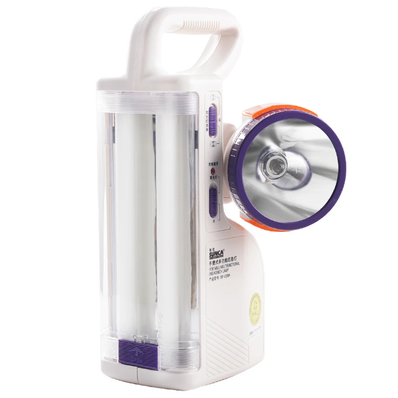 

Rechargeable indoor light, camping portable fluorescent emergency light