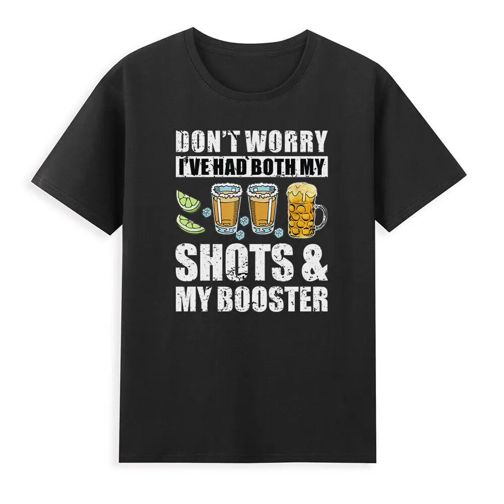 

Don't Worry I've Had Both My Shots And Booster Funny Vaccine Joke Retro T-Shirt