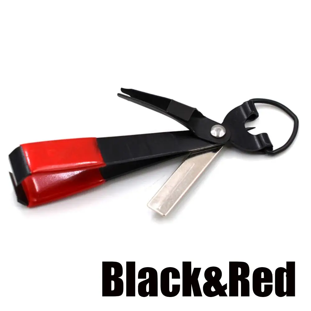 Pince à trous en acier inoxydable, coupe-pêche à la mouche, crochet rapide, noueur à ongles, outil d'attache de nœuds rapides, coupe-ligne