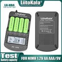 LiitoKala-Battery Testing and Battery Capacity Charger,Lii-ND4, Lii-260 Lii-300 Lii-S1,NiMH,Cd,AA, AAA 1.2V, 9Battery VCharger