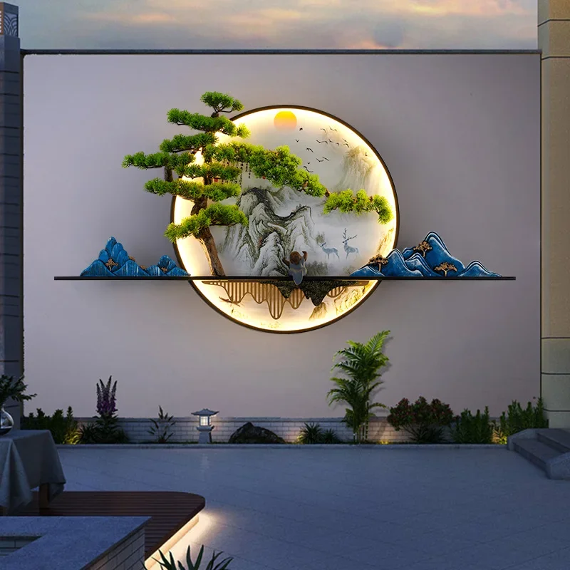 Modern Chinese Picture Sconce LED Creative Landscape 3d Picture Lamp for Home Decor Living Room Study Bedroom Wall Lamp Picture