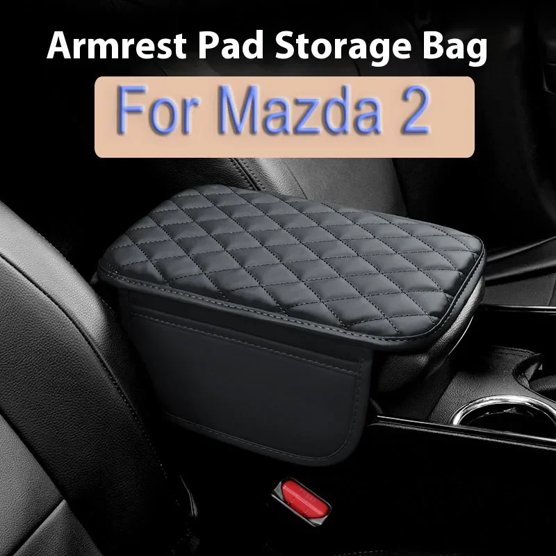 Car Interior Accessories Armrest Box Height Increase Pad Storage Bag Center Console Protector Cover For Mazda 2 3 6 Cx30