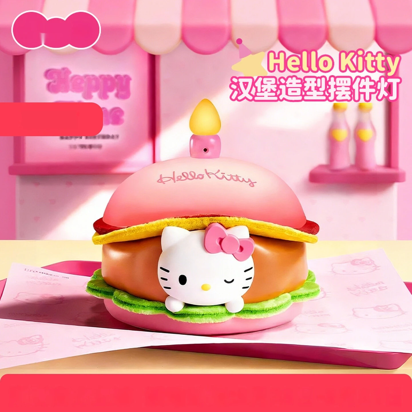 

Новая мультяшная лампа-гамбургер Hello Kitty: трендовый настольный декор, подарок для девочки на Рождество, день рождения, выпускной