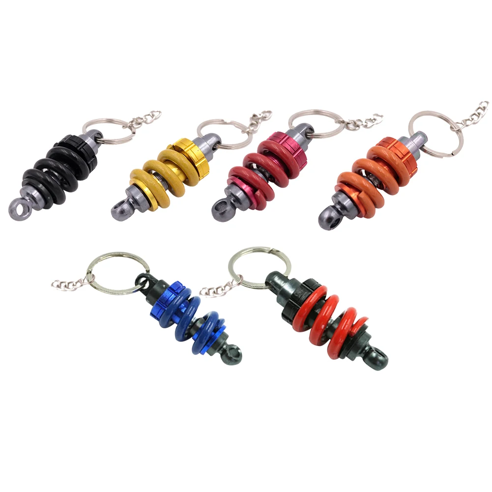 Universal Shock Absorber Shaped Motorbike Keychain Cool Motorcycle Key Ring