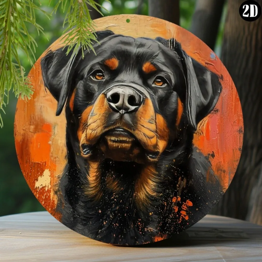 

1pc 8x8 Inch Spring Aluminum Tin Sign Faux Resin Painting Round Wreath Decorative Sign Dormitory Decoration Mothers Gifts