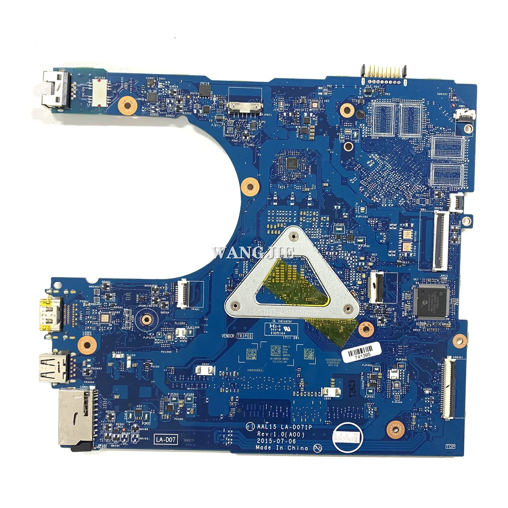 CN-088XCN 088XCN 88XCN For DELL 5559 Laptop Motherboard LA-D071P With SR2EU I3-6100U CPU 100% Full Tested