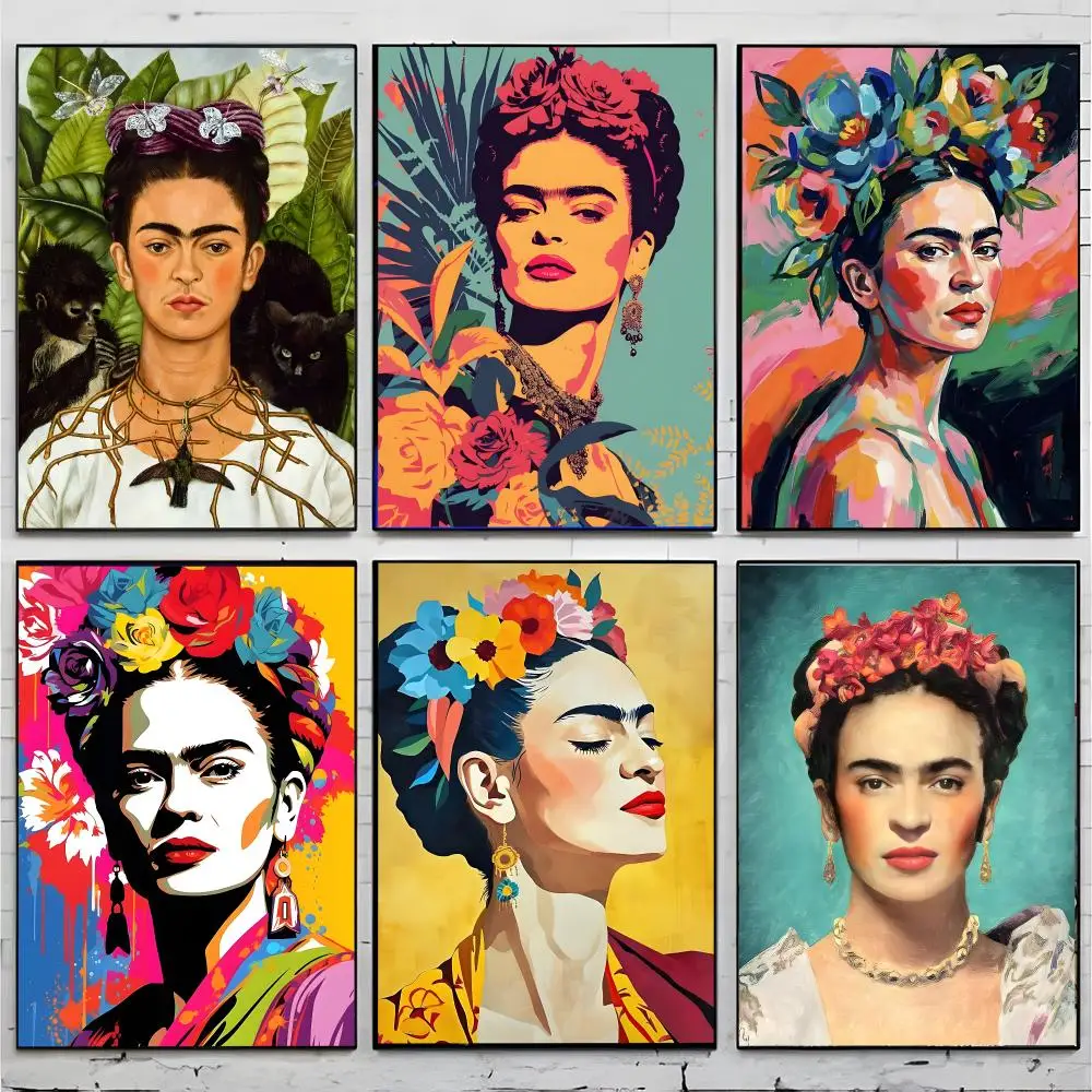 artist painting F-Frida Kahlo Poster Premium Decor Art & Gift for Household Lounge Home Ornaments