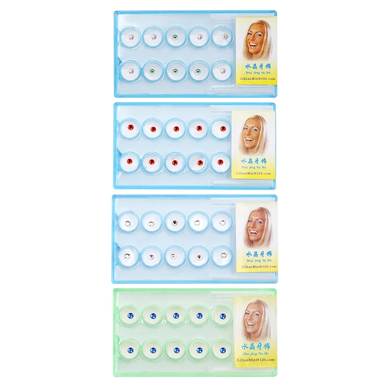 10pcs/box Dental Diamond Crystal Ornaments Jewelry Gem Tooth Material Teeth Whitening Beautiful Shining Oral Teeth Decoration view 6
