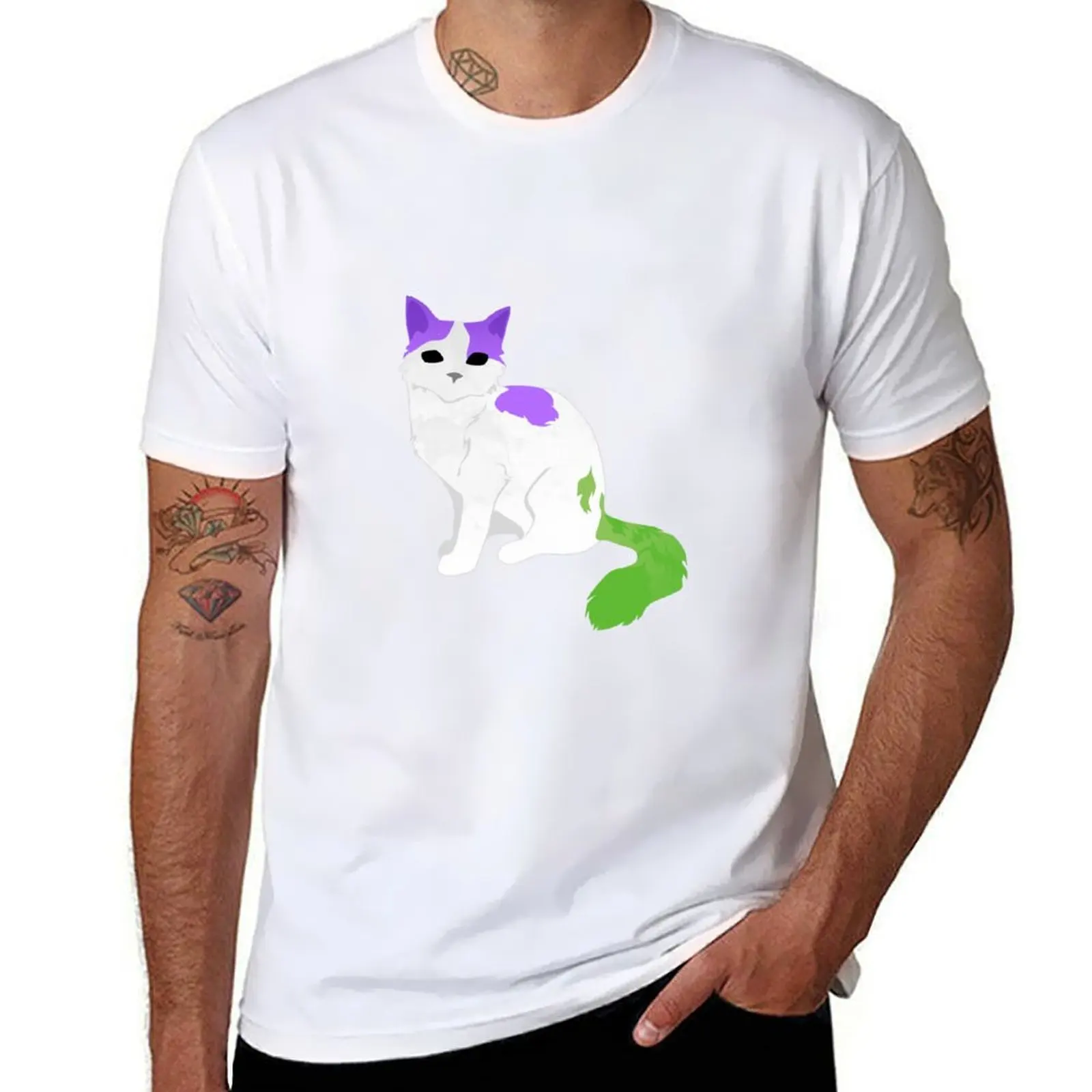 

Cat man tshirt Genderqueer anime luxury designer Pride t T-Shirt t shirt shirts Pride Cats: