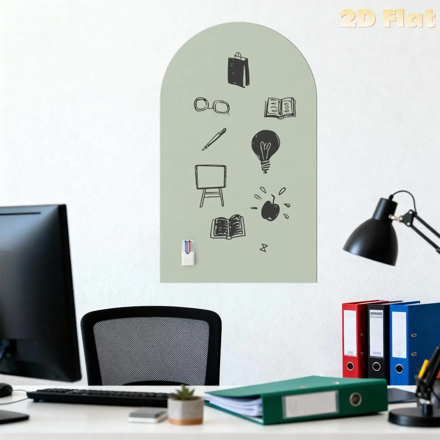 un-moderno-tablero-autoadhesivo-para-discos-en-color-verde-salvia-facil-de-limpiar-y-apto-para-oficinas-puede-atraer-objetos-magneticos