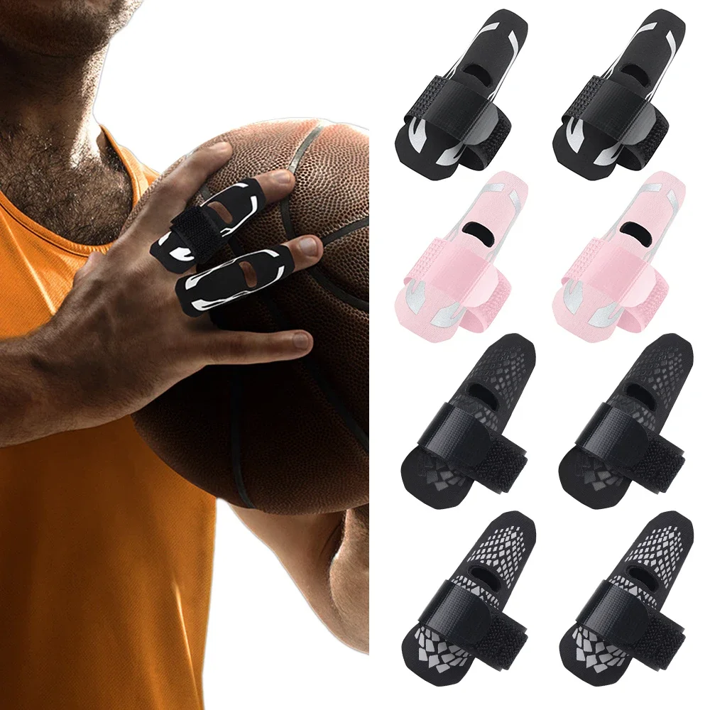 

2Pcs Finger Support Splint Adjustable Elastic Compression Finger Sleeve Relieve Joint Pain Sport Finger Protector for Basketball