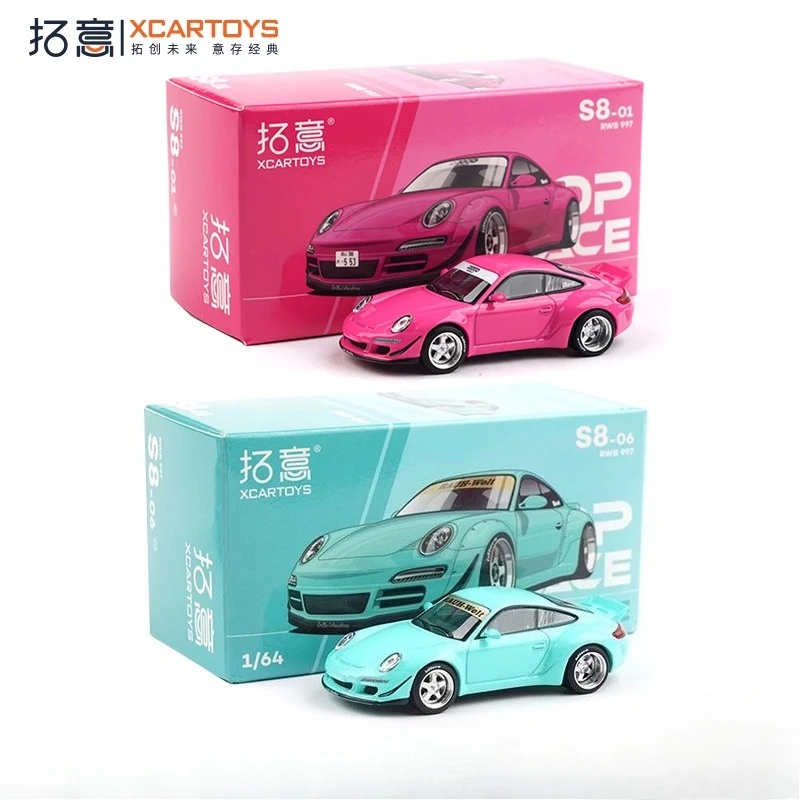 ダイキャスト 1/64スケール ポルシェ RWB 997 レーシング 合金製 車模型 コレクション おもちゃ ギフト 記念品 ディスプレイ 飾り