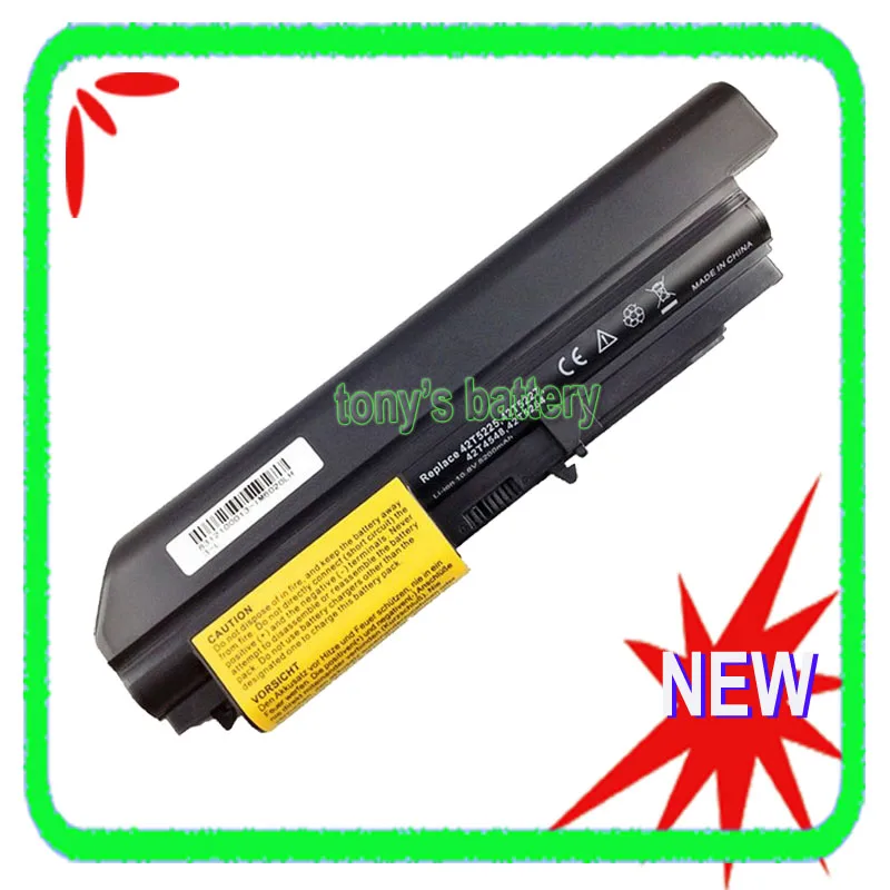 

6 Cells Laptop Battery for Lenovo Thinkpad R400 T400 14.1" Widescreen R61 R61i T61 T61p T61u 42T5226 42T4530 42T4531