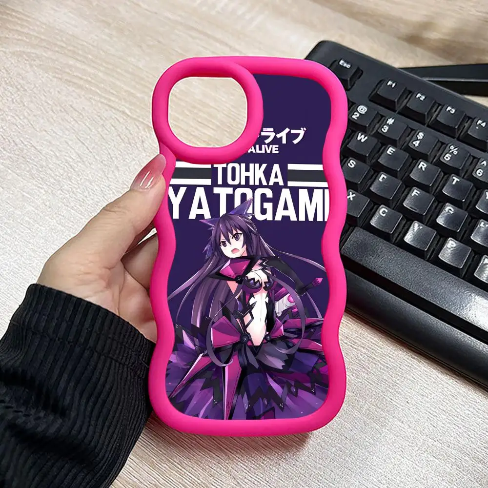 

Date a Live Tohka Yatogami Wavy Edge TPU Mobile Phone Case for iPhone 17 16 15 14 13 12 11 Air Pro Max Plus Colorful Cover