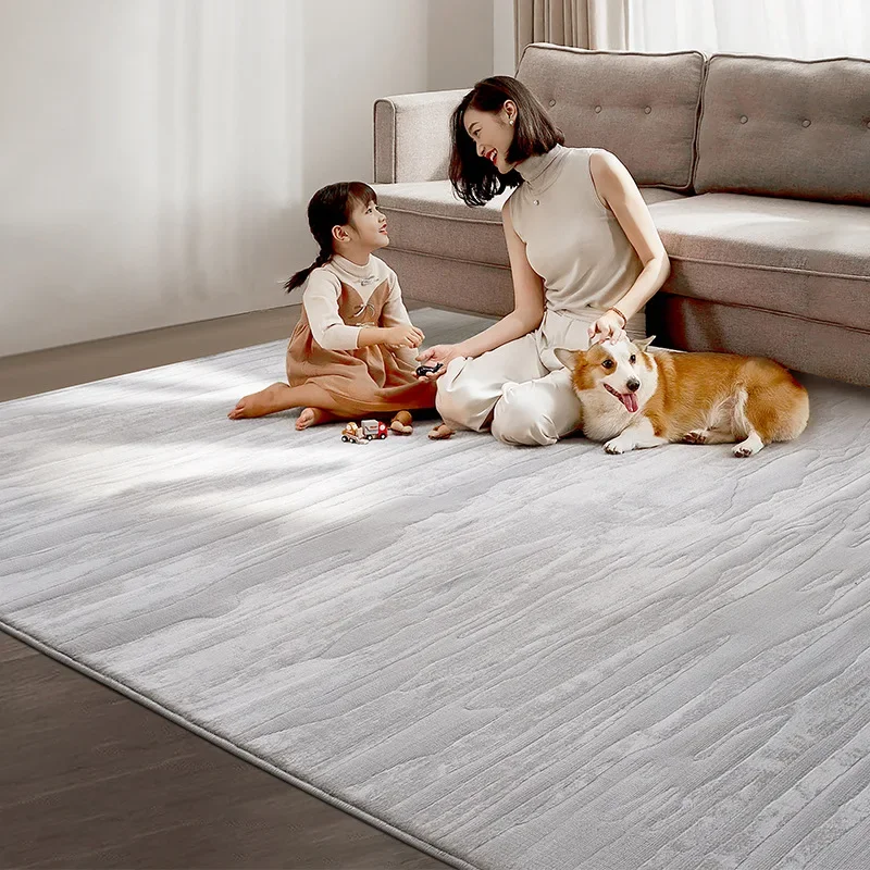 Modern light luxury home living room non-slip carpet large area bedroom easy care waterproof advanced antibacterial dirt-resista