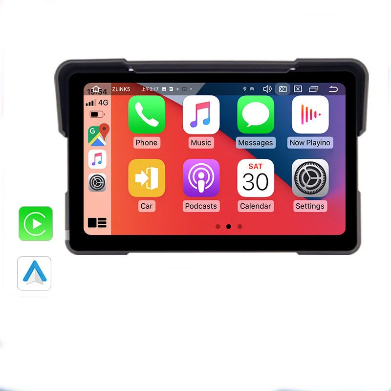 5/7 polegadas Carplay Motocicleta Sem Fio CarPlay Android Auto Airplay Tela Portátil Moto Monitor IPX7