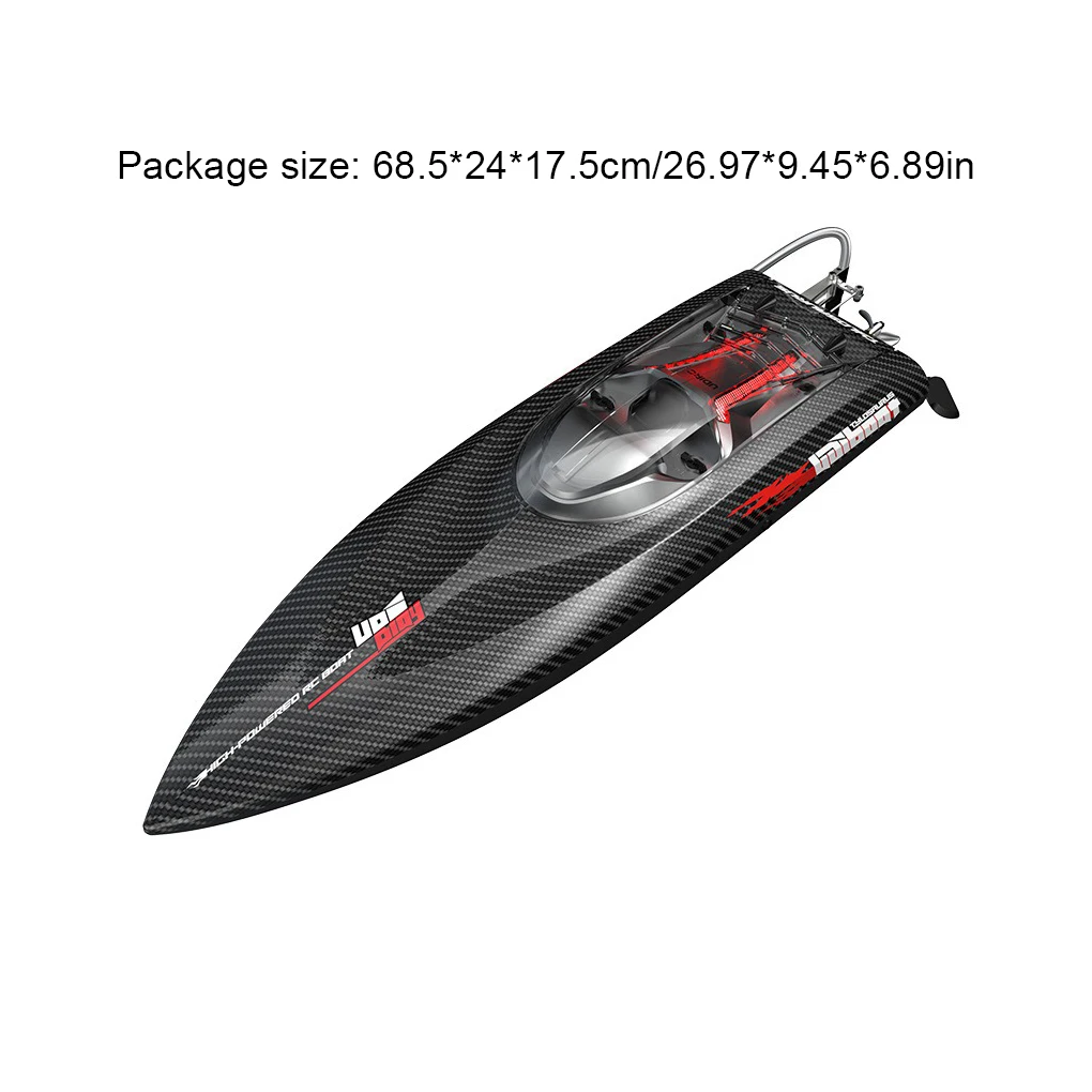 Grande barca RC UDI022 senza spazzole in fibra di carbonio 50 km/h impermeabile ad alta velocità 2.4 GHz radiocomandato impermeabile barca in acciaio legato