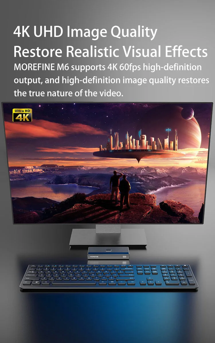Morefine M6 Intel N100/N200 MINI PC LPDDR5 16GB 2*M.2 SSD Windows 11 Pro WIFI6 BT5.2 2.5G Lan Desk Office MINI PC Gamer Computer