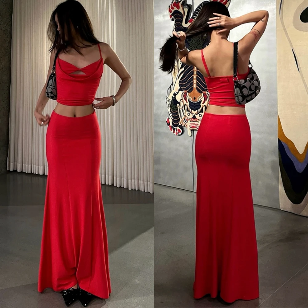 

Customized Luxury Spaghetti Straps Evening Dress Sparkly Jersey Prom Dresses Classic Sleeveless Special Occasion Gowns