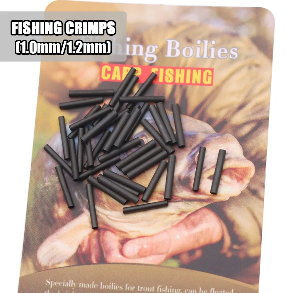 

50pcs Carp Fishing Accessories Fishing Crimp For Wires Crimping Tube Single Copper krimps Carp Fishing Sleeves Terminal Tackle