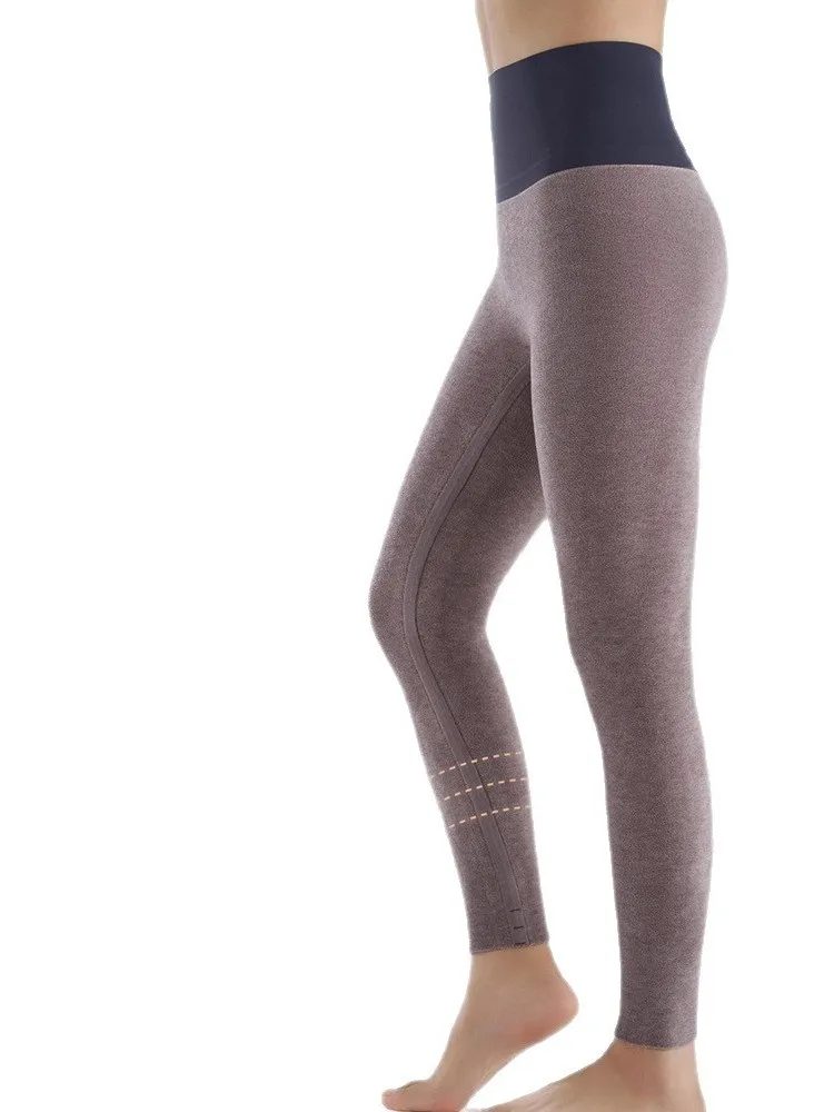 Thiened Fce レディース ヨガパンツ ハイウエスト タイト ベースレイヤー パンツ 秋冬 プラスサイズ 新着 光沢のある質感