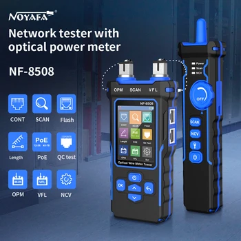 NOYAFA NF-8508 Cable Tracker LCD Display Network Tools Measure Length Wiremap Tester PoE Checker Optical Power Meter
